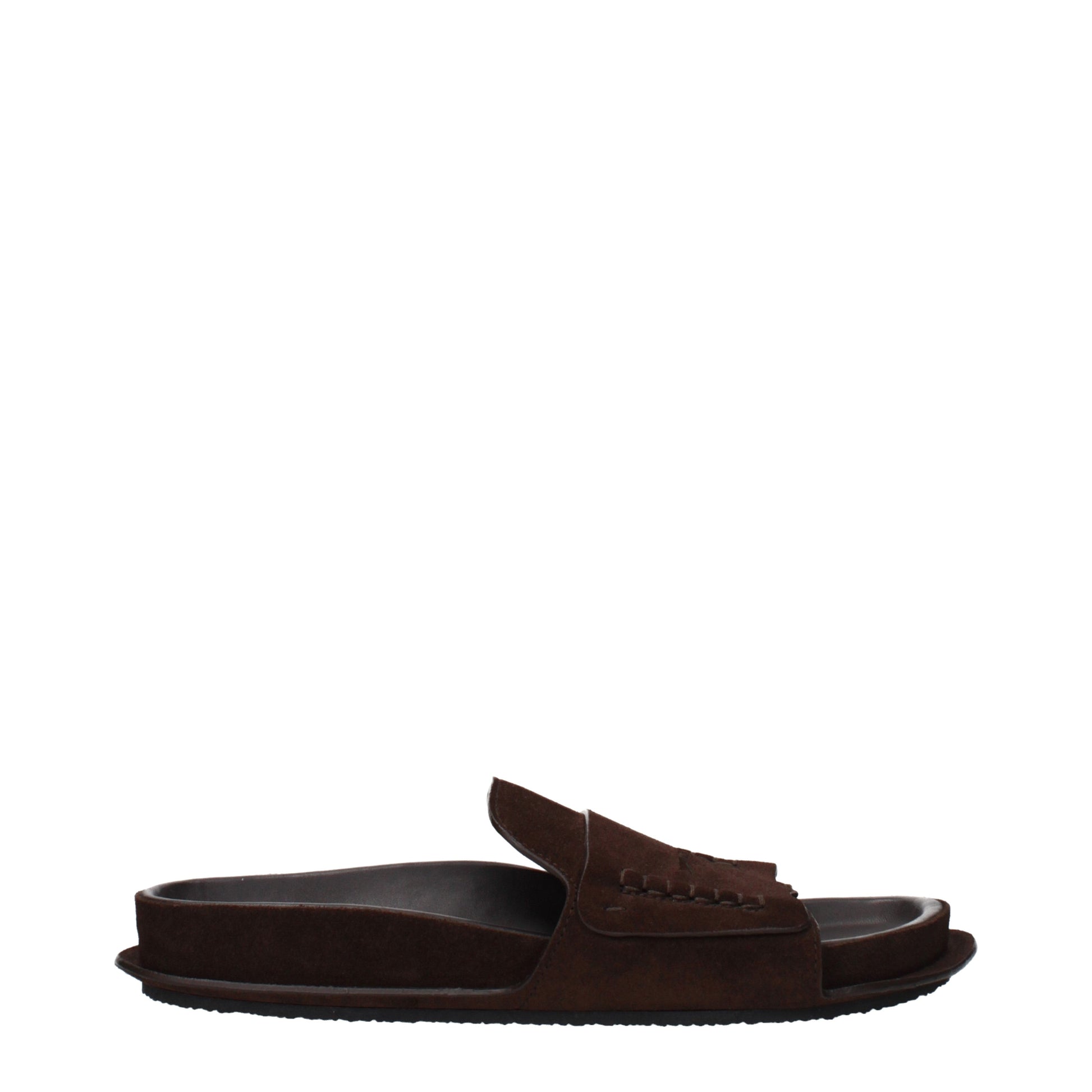 Jacquemus Slippers and Clogs Women Suede Brown/Dark Brown