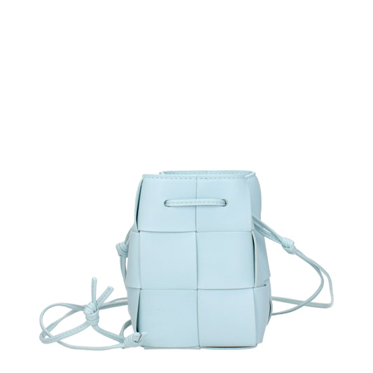 Bottega Veneta Crossbody Bags Women Leather Heavenly/Teal Washed