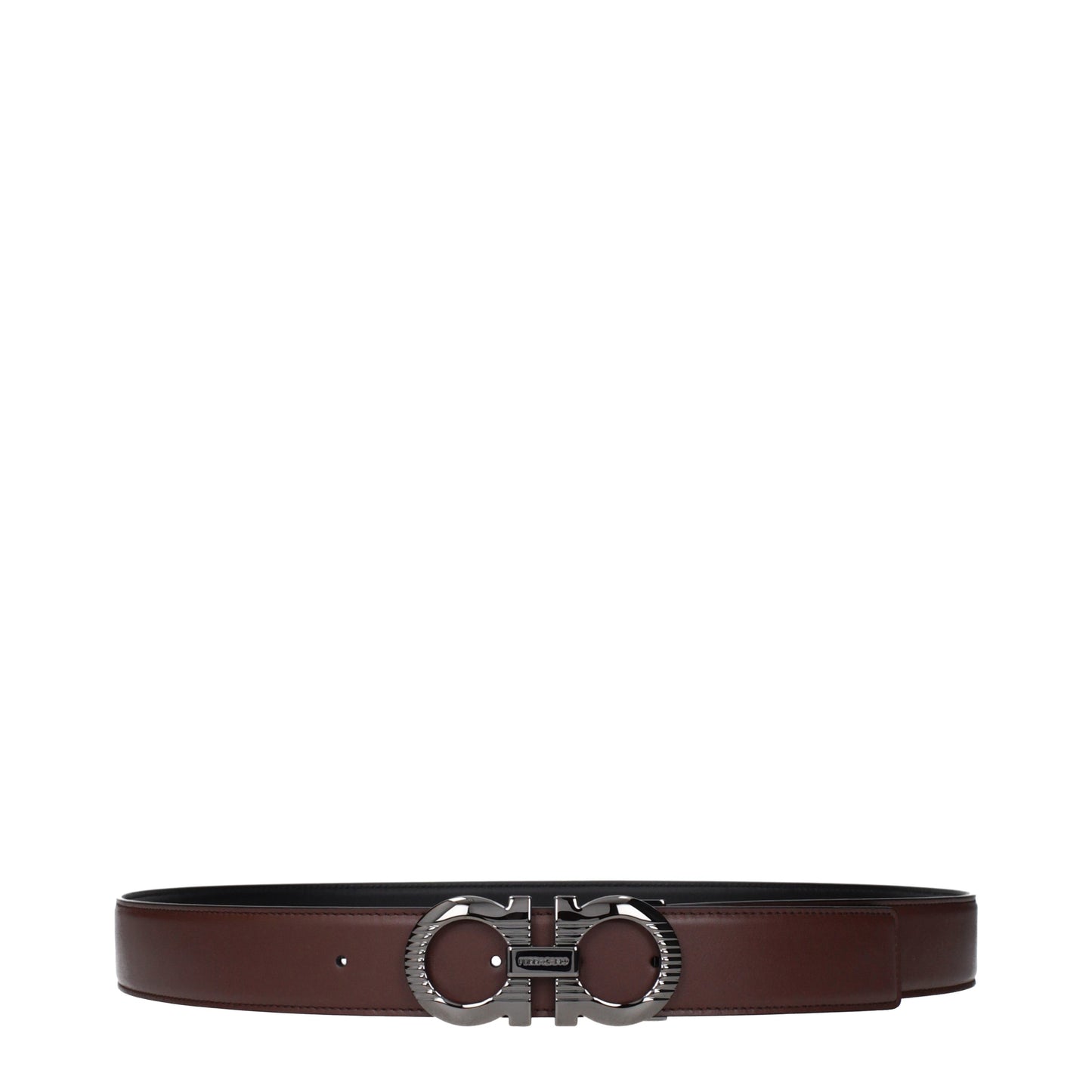 Salvatore Ferragamo Belts Men Leather Brown/Black
