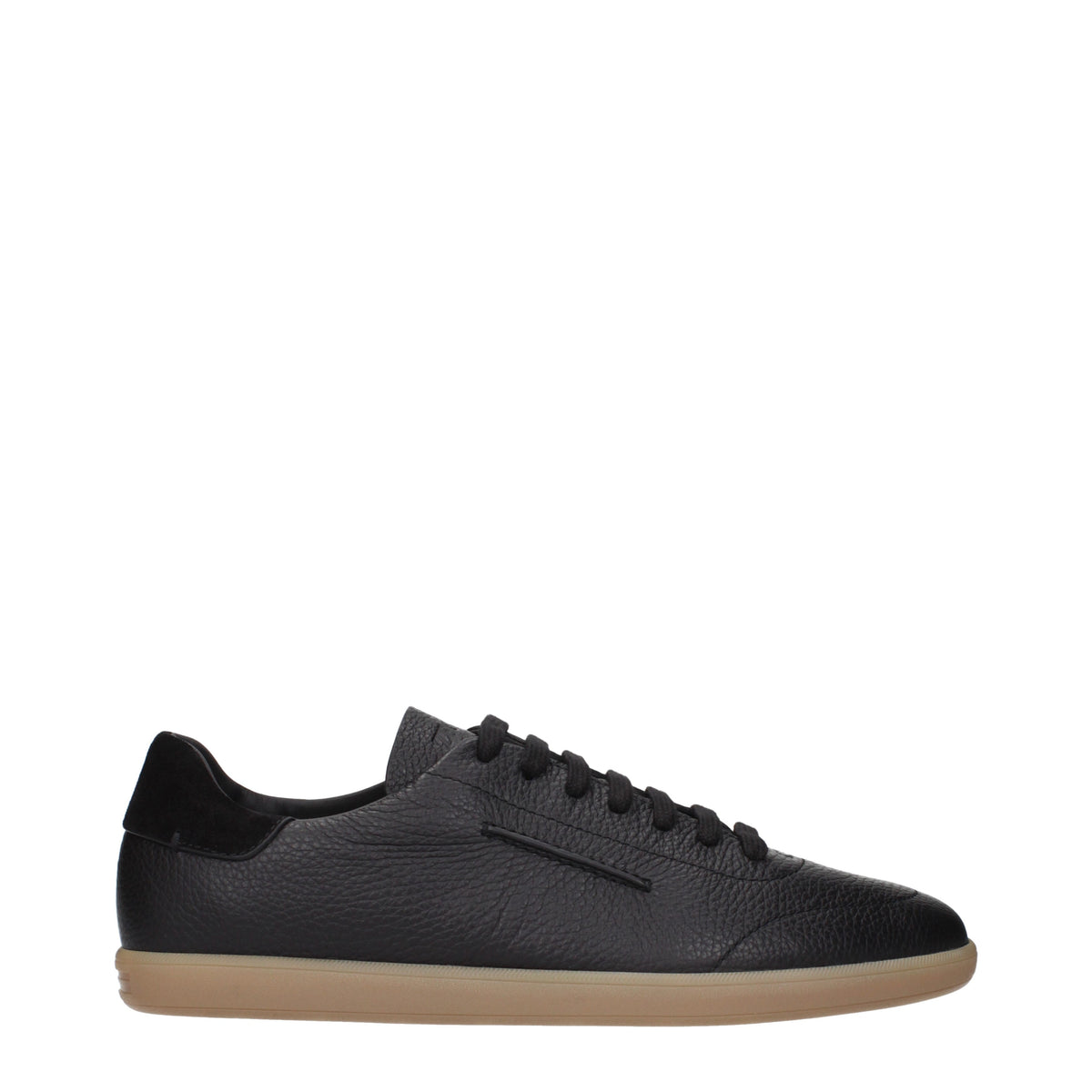 Zegna Sneakers Men Leather Black