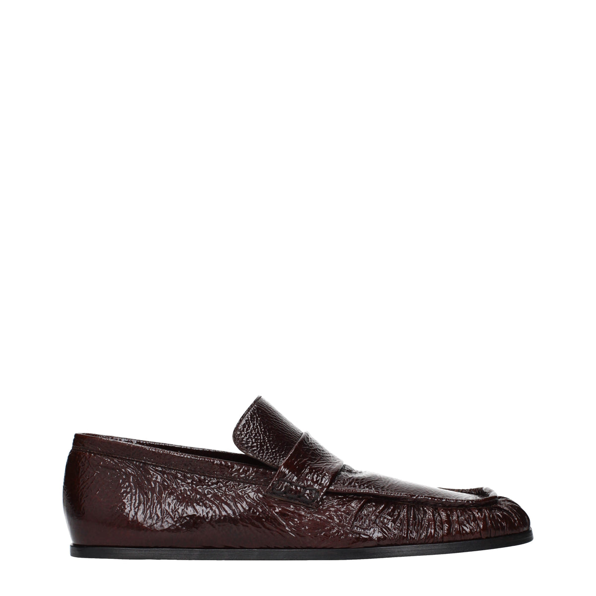 Jil Sander Loafers Women Patent Leather Brown/Land