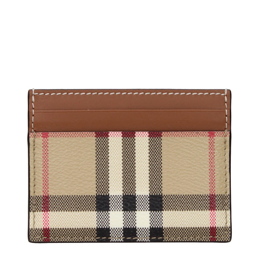 Burberry Document Holders Women Fabric  Beige/Brown