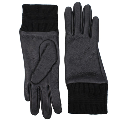 Burberry Gloves Women Leather Black