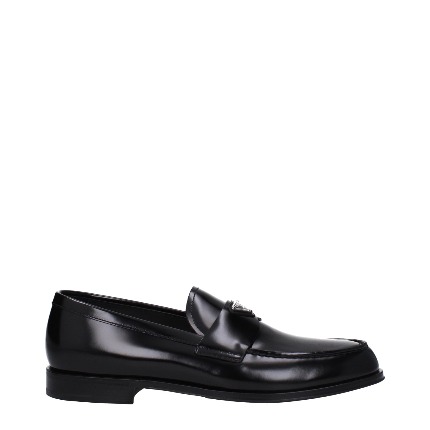 Prada Men's Loafers in Leather Black