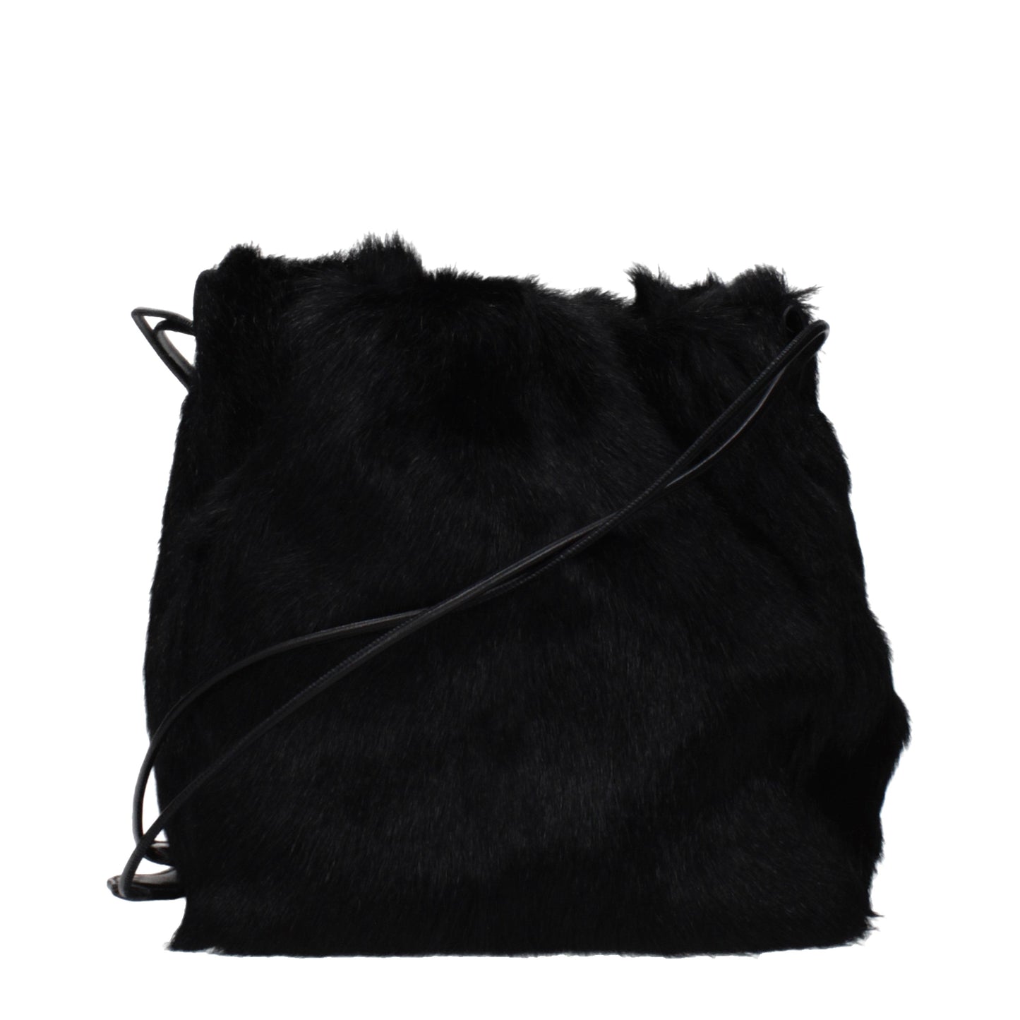 Jil Sander Shoulder Bags Women Fur  Black