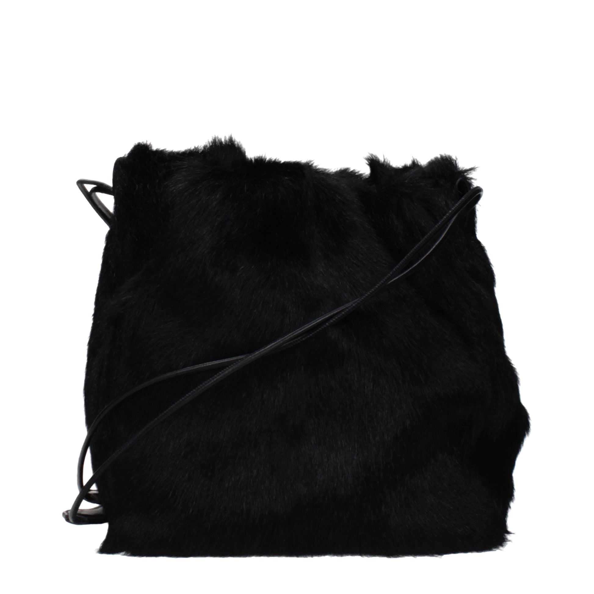 Jil Sander Shoulder Bags Women Fur  Black