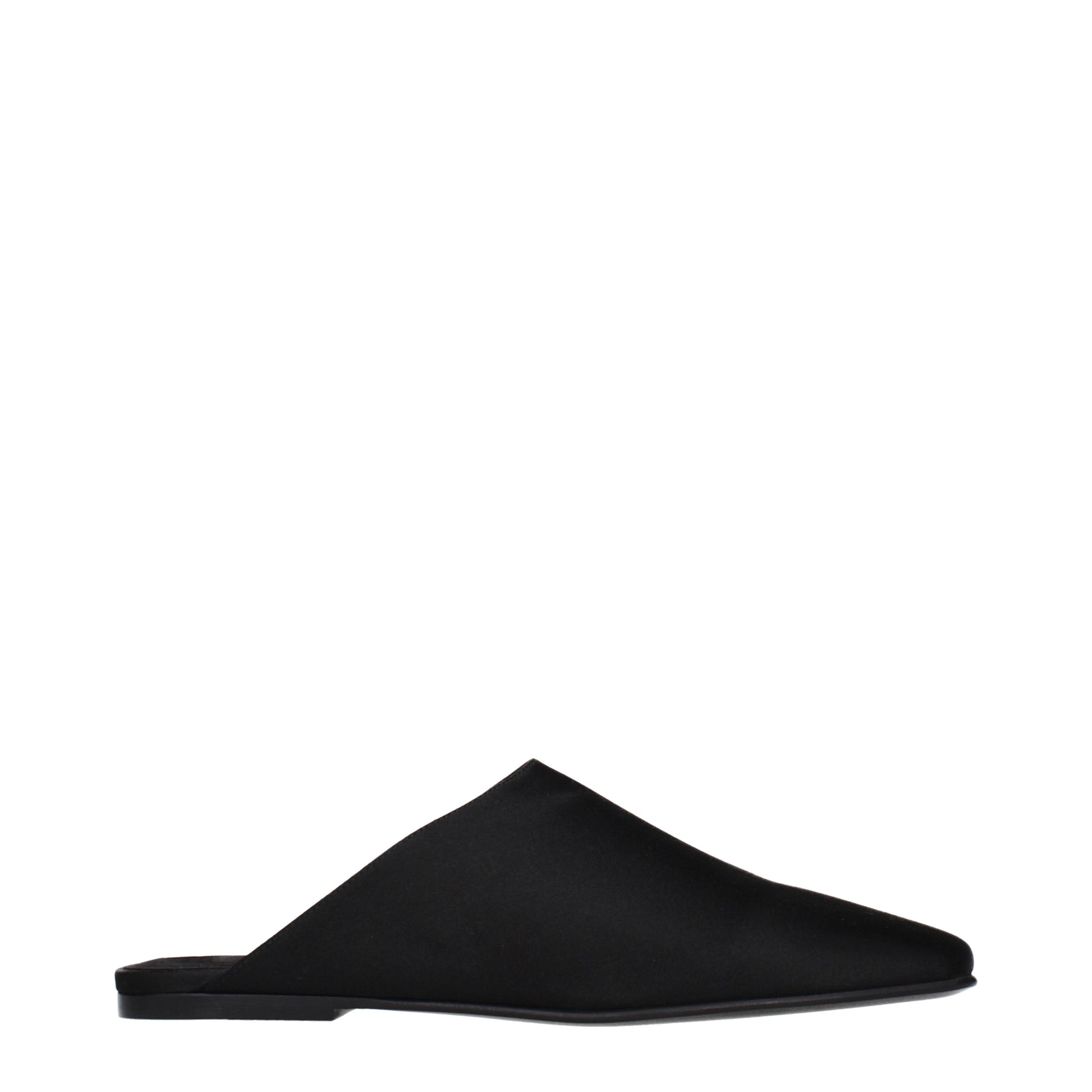 Loro Piana Slippers and Clogs Women Satin Black