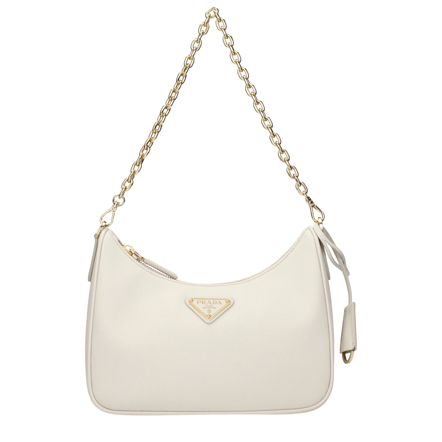 Prada Shoulder Bags Women Leather Beige/Talc