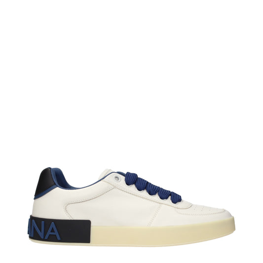 Dolce&Gabbana Sneakers Men Leather White/Denim