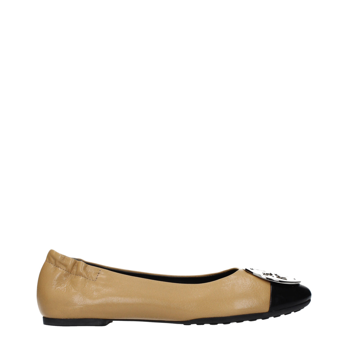Tory Burch Ballet Flats Women Leather Beige/Black