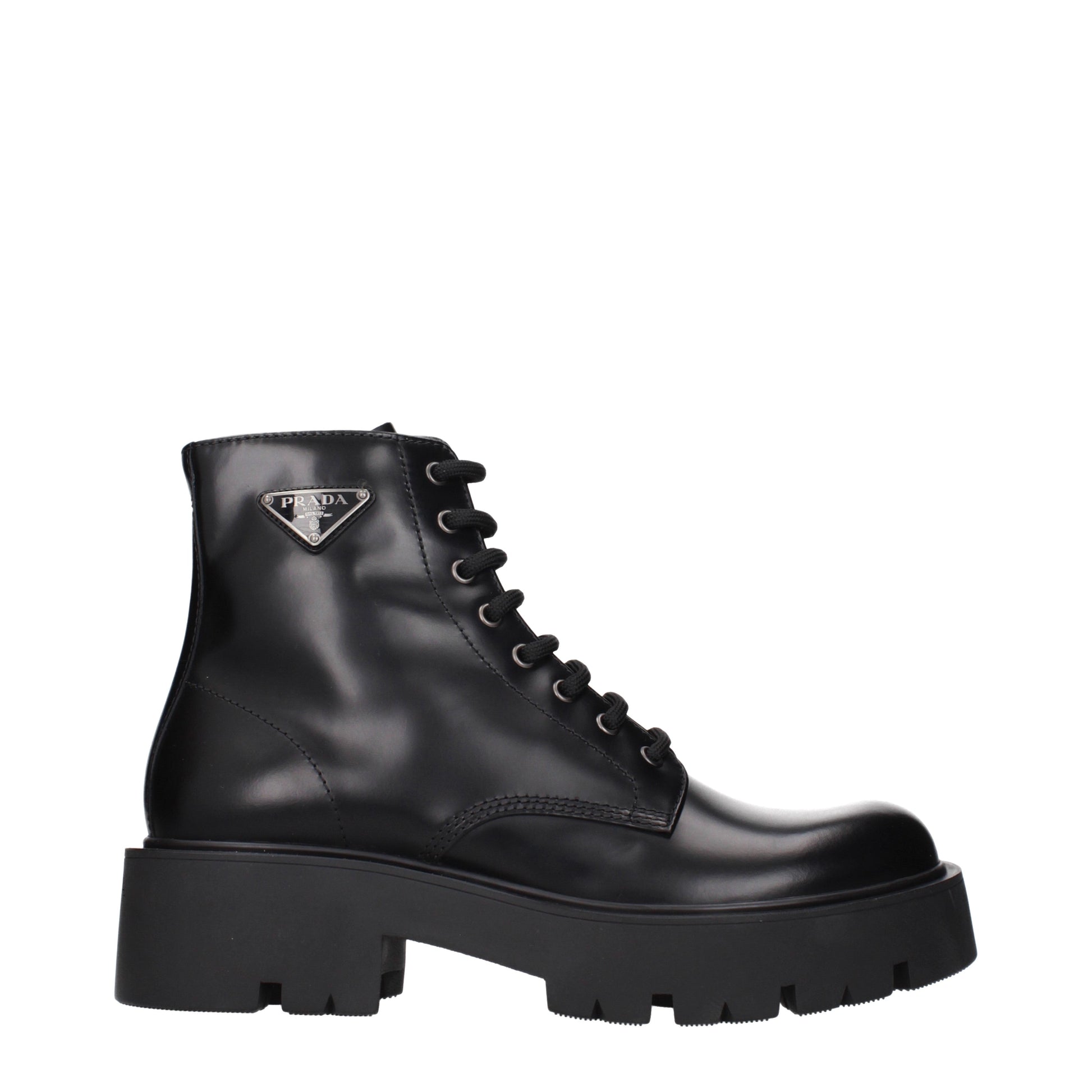 Prada Ankle Boots Men Leather Black