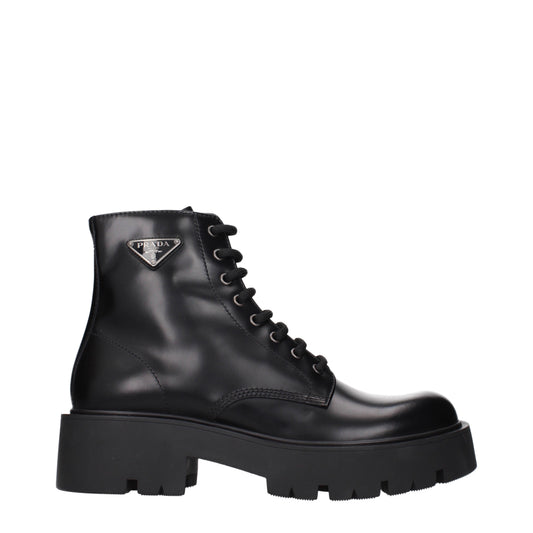Prada Ankle Boots Men Leather Black