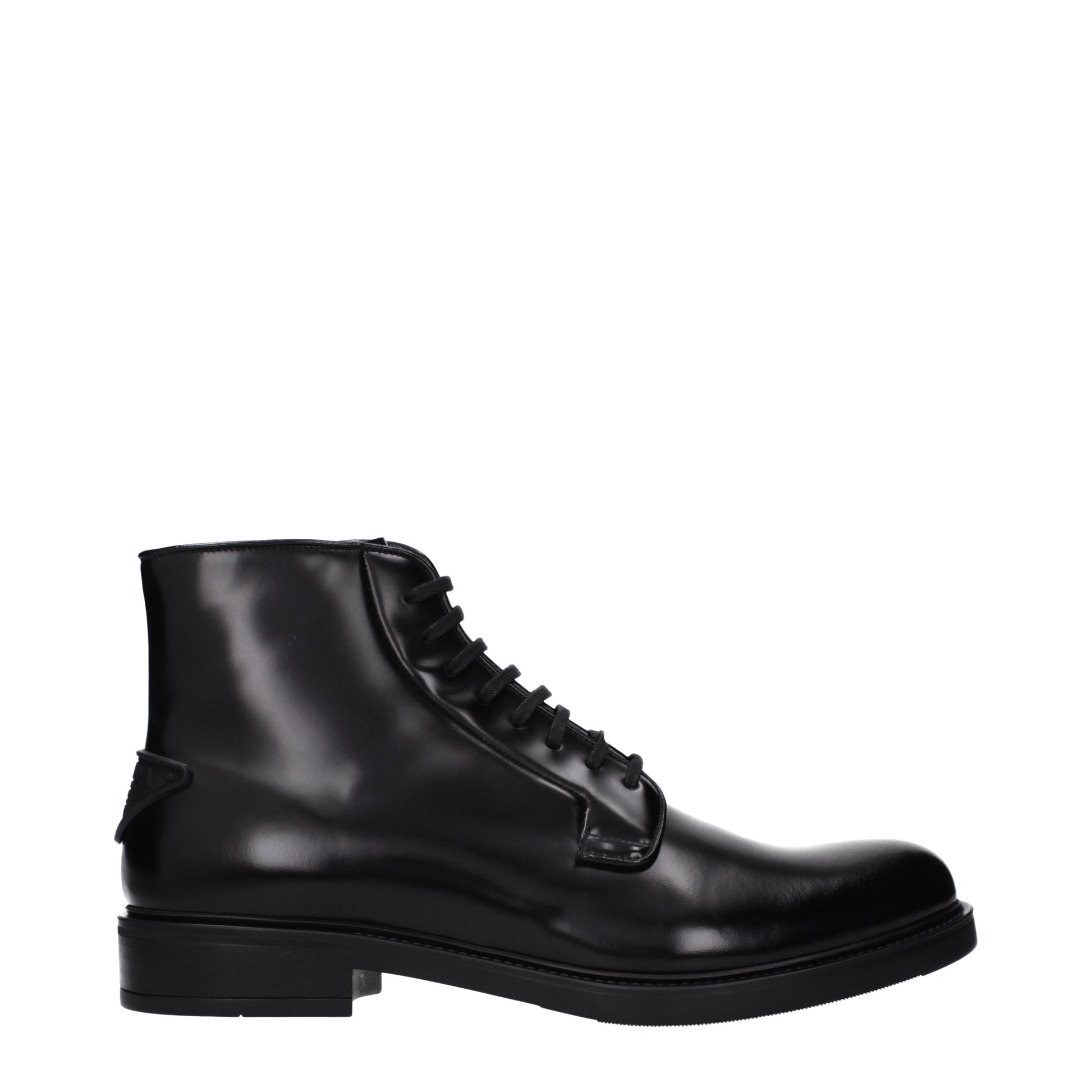 Prada Ankle Boots Men Leather Black