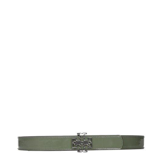 Tory Burch Belts Women Patent Leather Green/Jade