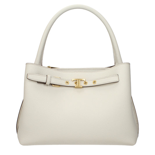 Tod's Handbags Women Leather Beige/Chalk