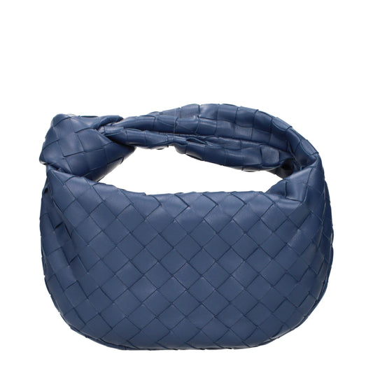 Bottega Veneta Handbags Women Leather Blue/Sea Blue