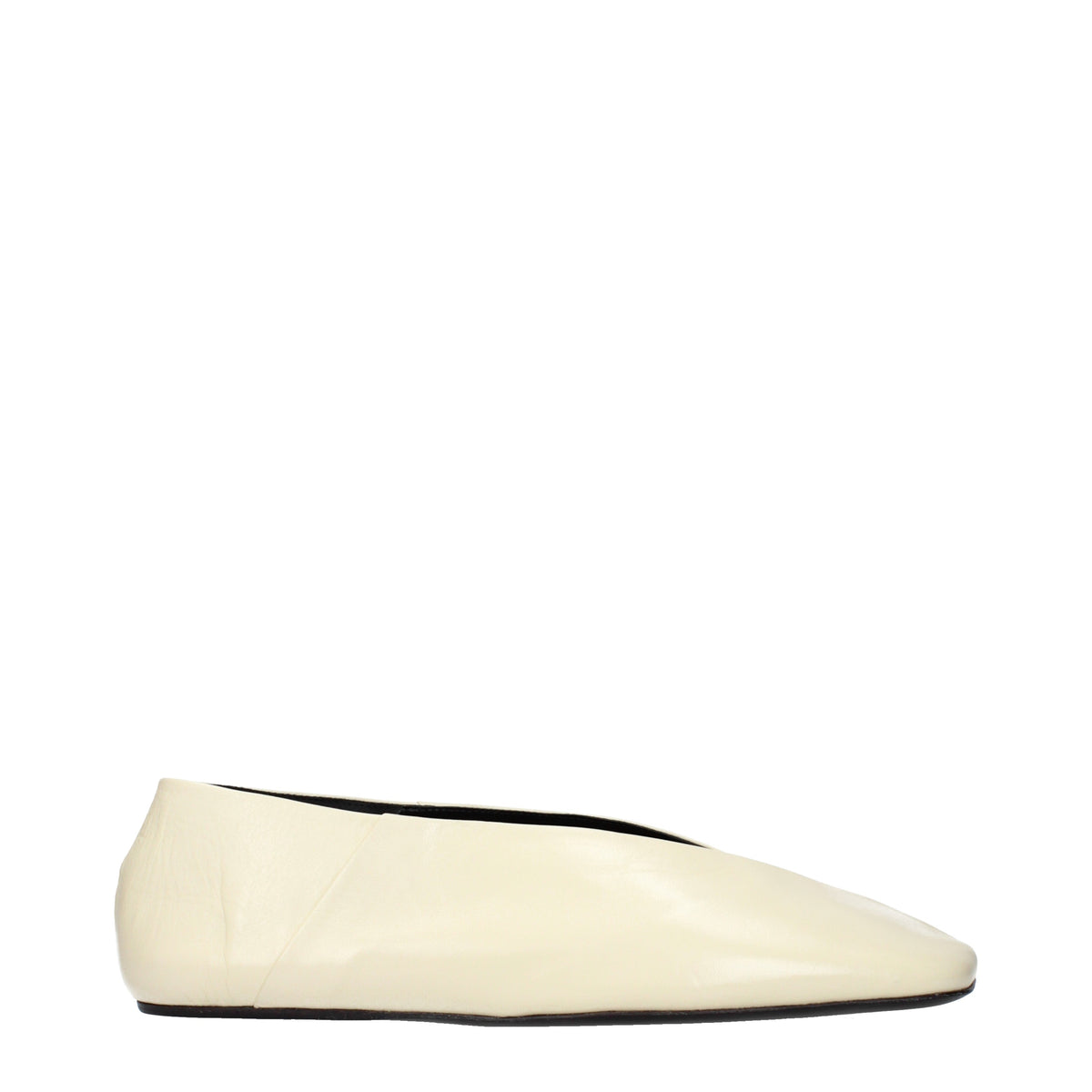 Jil Sander Ballet Flats Women Leather Beige/Chalk