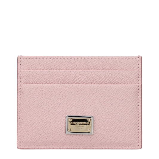 Dolce&Gabbana Document Holders Women Leather Pink/Nude Pink
