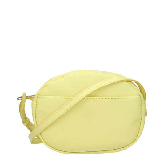 Il Bisonte Crossbody Bags Women Leather Yellow/Pastel Yellow