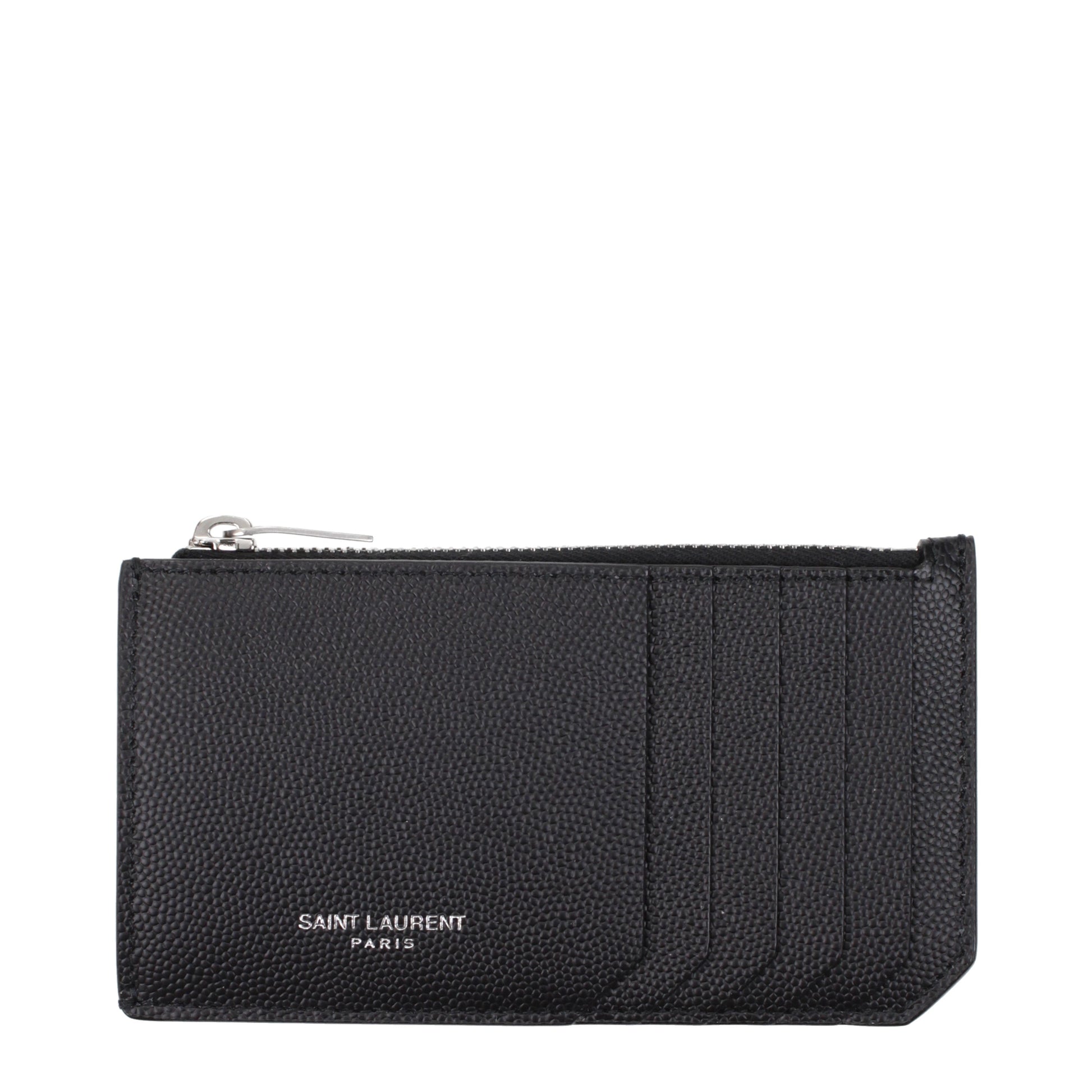 Saint Laurent Coin Purses Men Leather Black