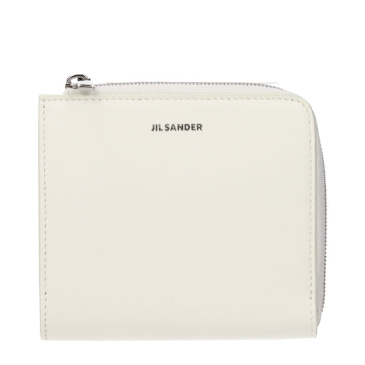 Jil Sander Wallets Women Leather White/Eggshell