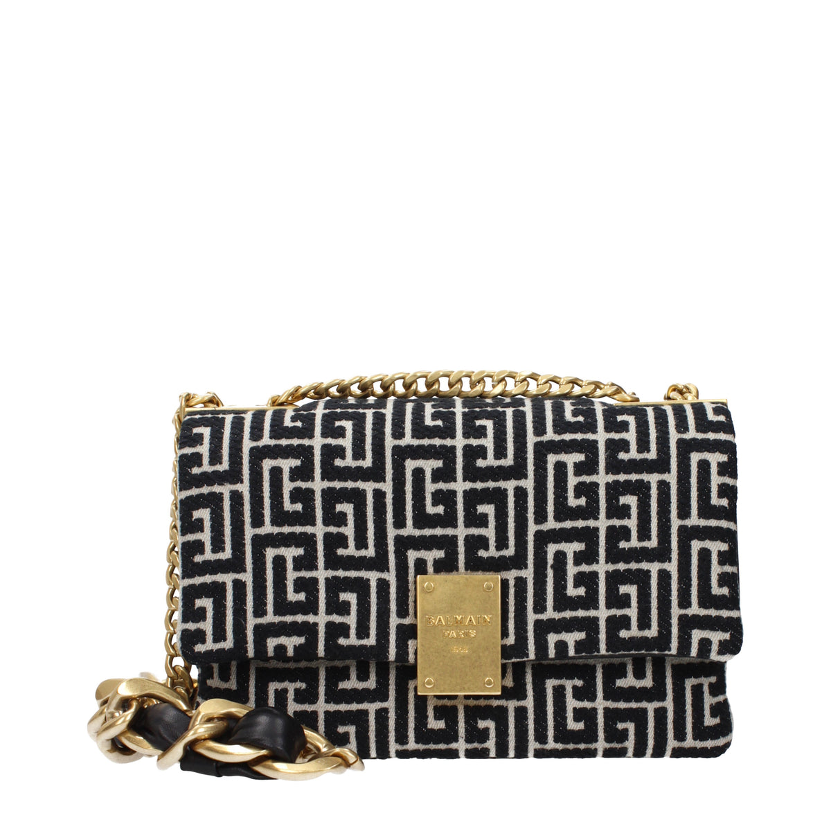 Balmain Crossbody Bags Women Fabric  Black/Light Grey