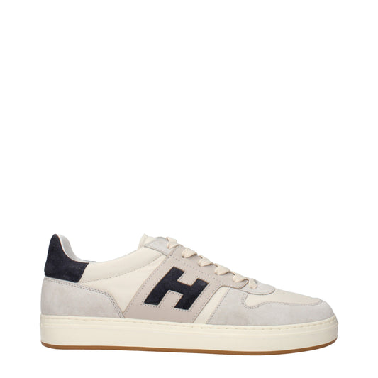 Hogan Sneakers Men Leather Beige/Dark Blue