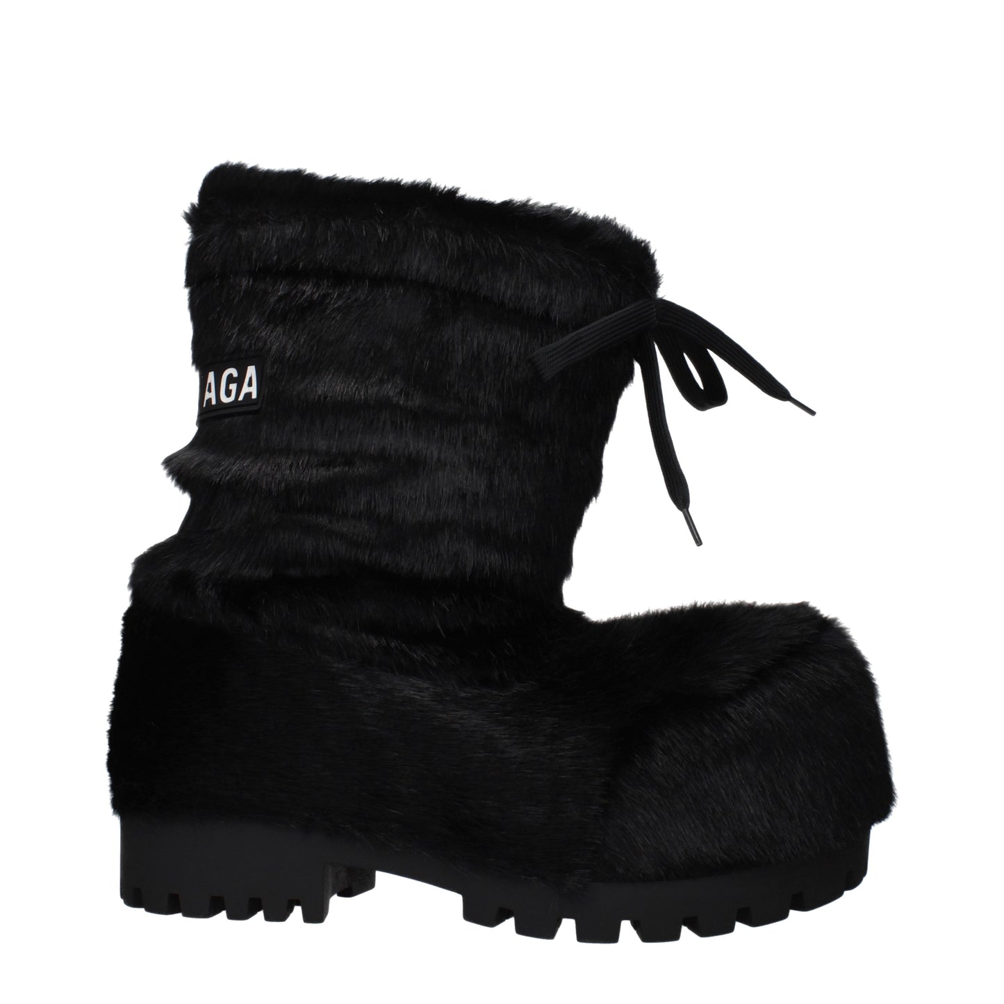 Balenciaga Ankle Boots Women Eco Fur Black