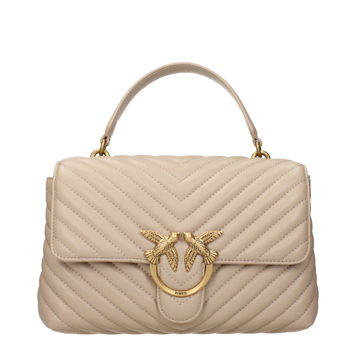 Pinko Handbags Women Leather Beige
