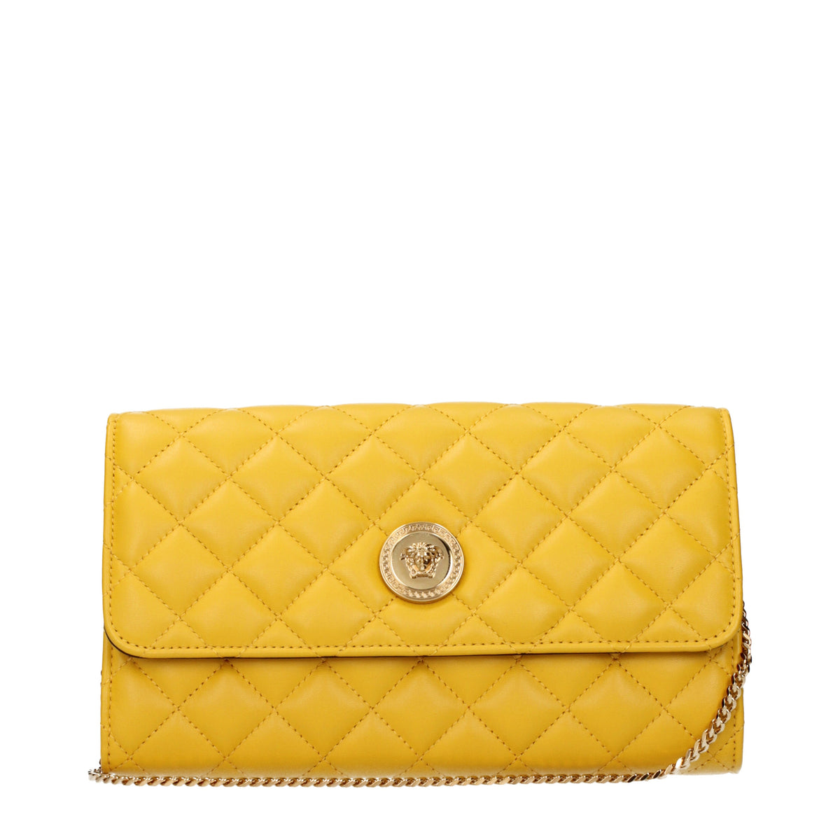 Versace Clutches Women Leather Yellow/Marigold