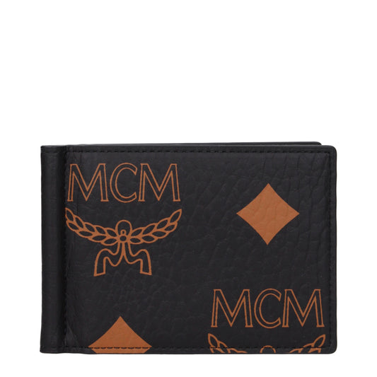 MCM Wallets Men Leather Black