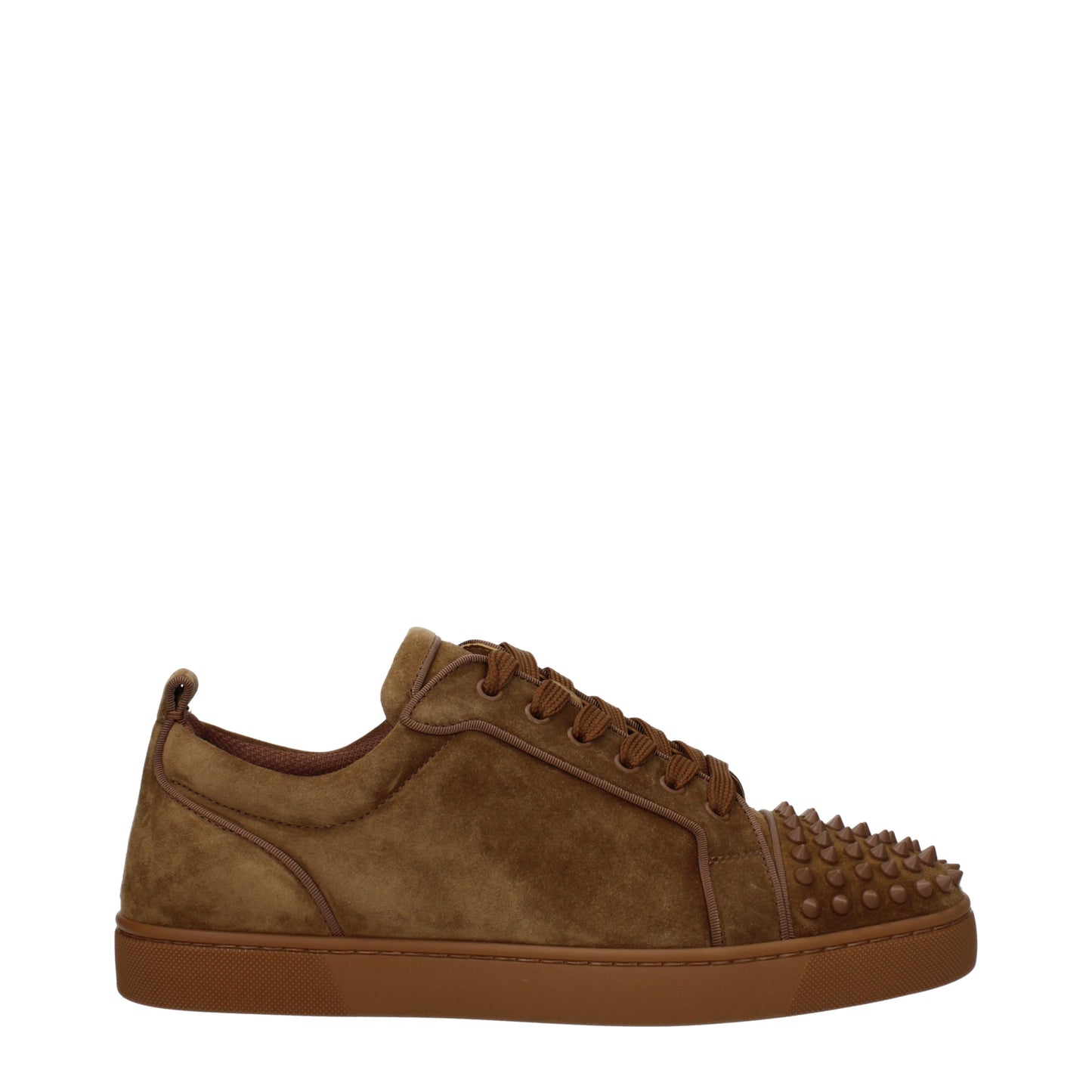 Louboutin Men's Sneakers in Suede Brown