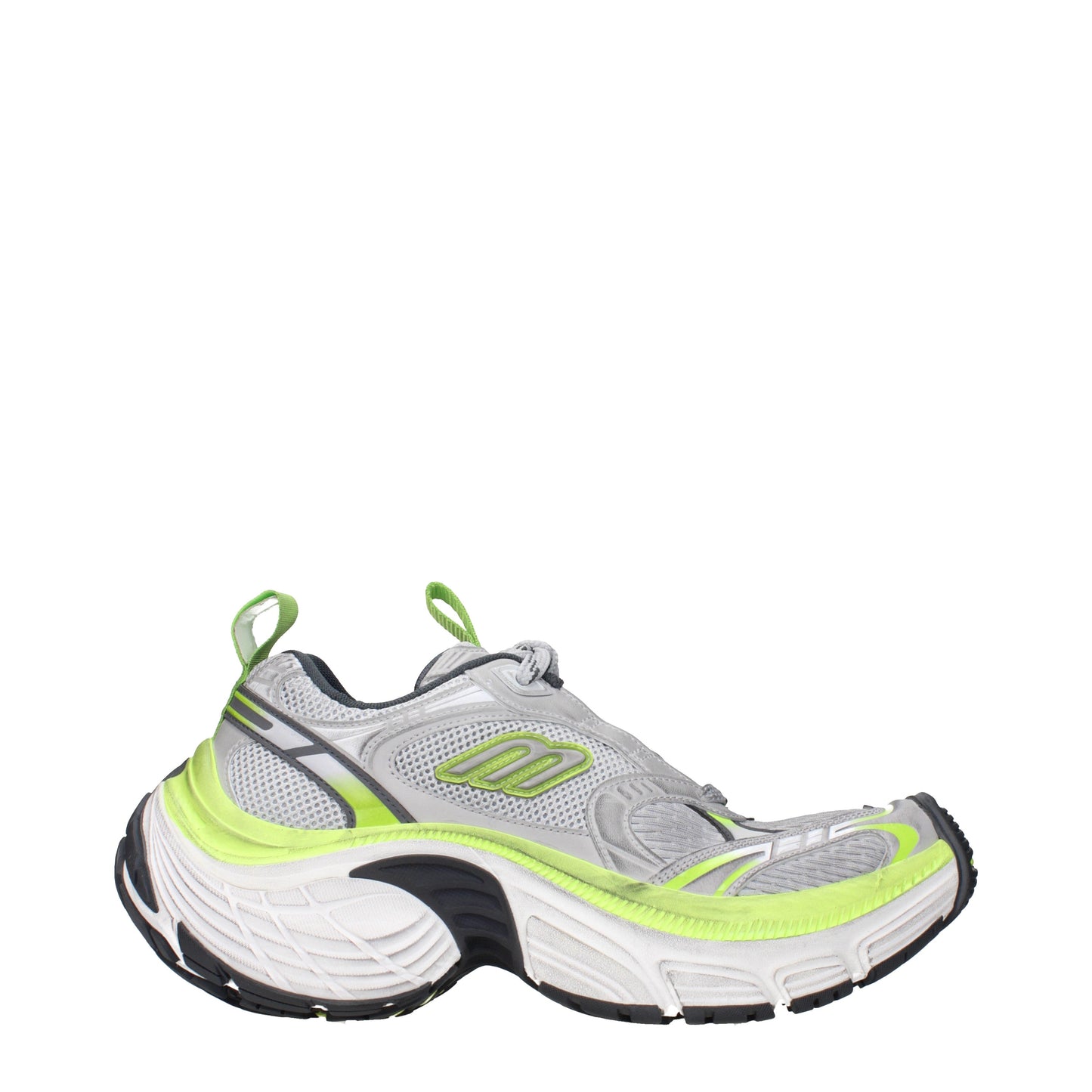 Balenciaga Sneakers Men Fabric  Gray/Fluo Green