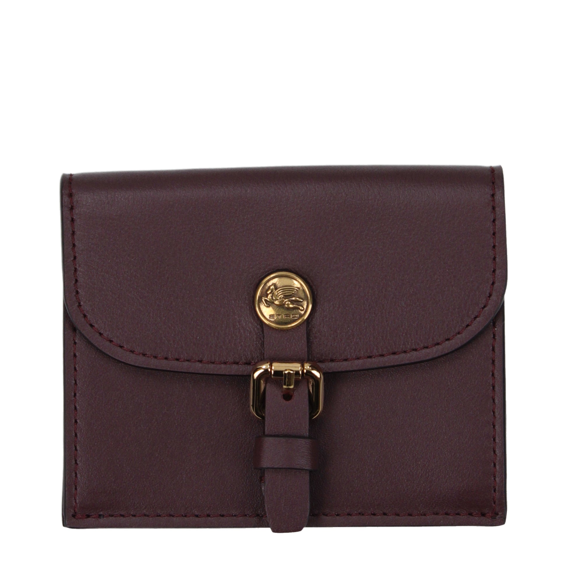 Etro Coin Purses Women Leather Red/Burgundy