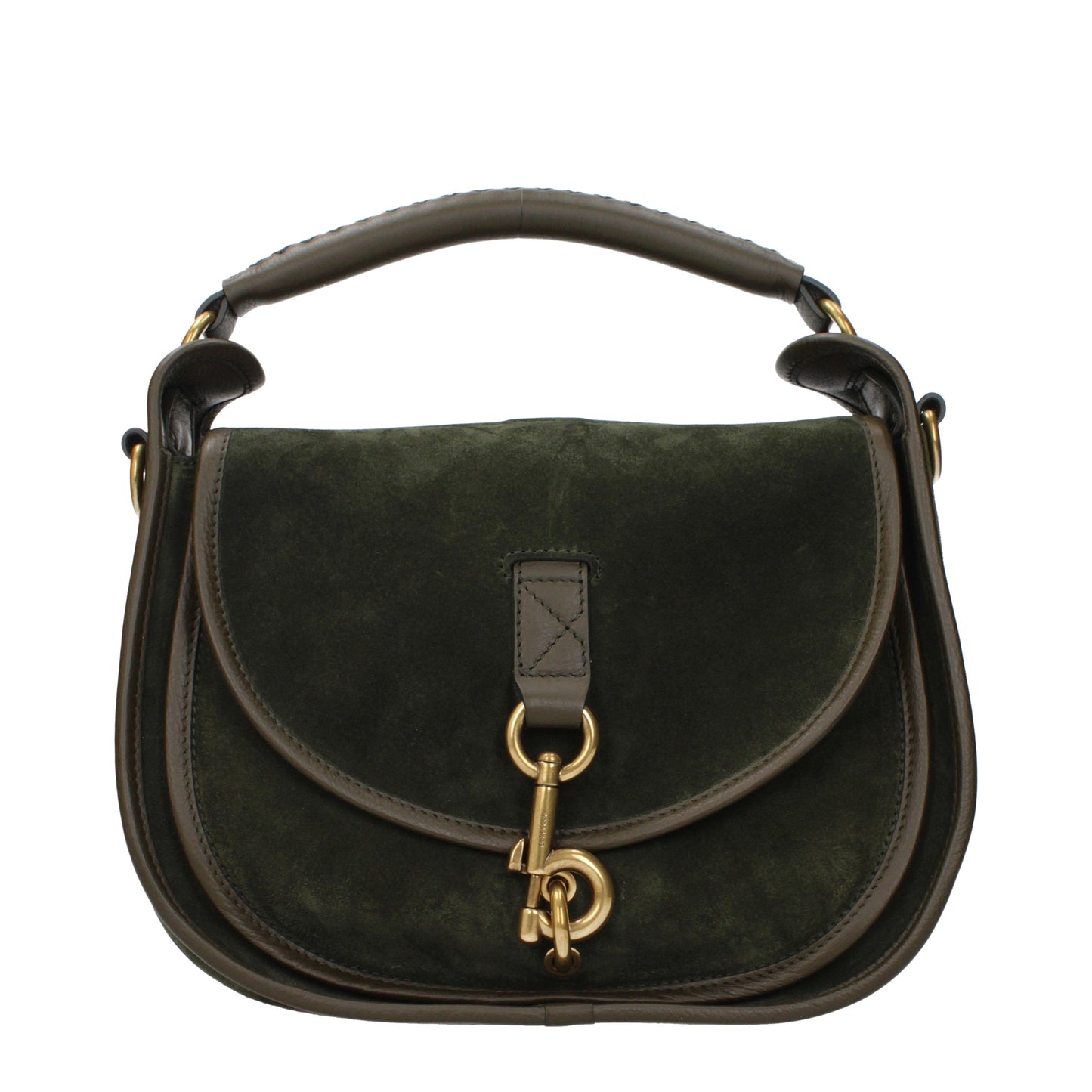 Burberry Handbags Men Suede Green
