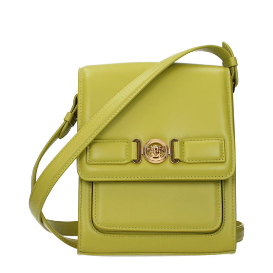 Versace Crossbody Bags Men Leather Green/Lime