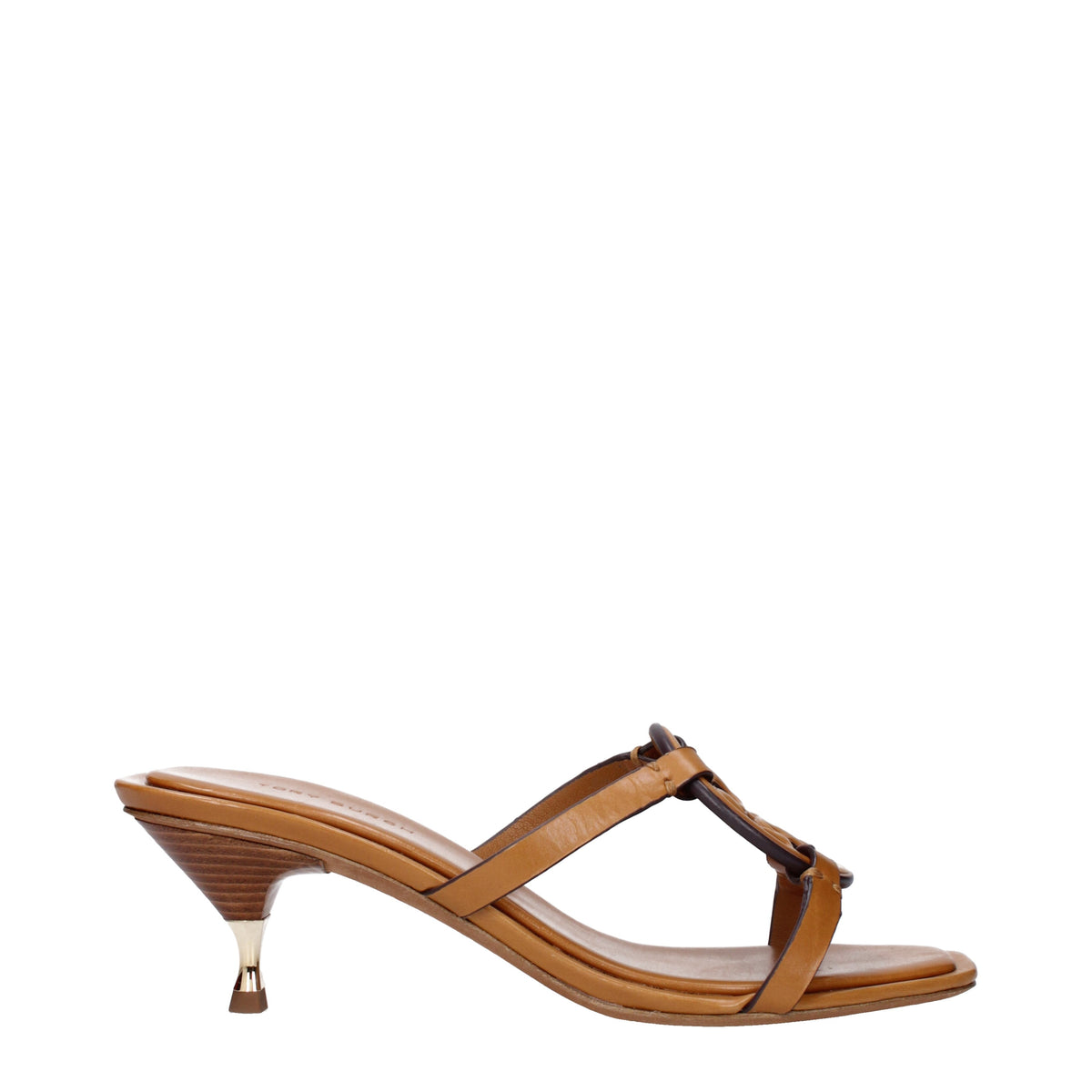 Tory Burch Sandals Women Leather Brown/Caramel