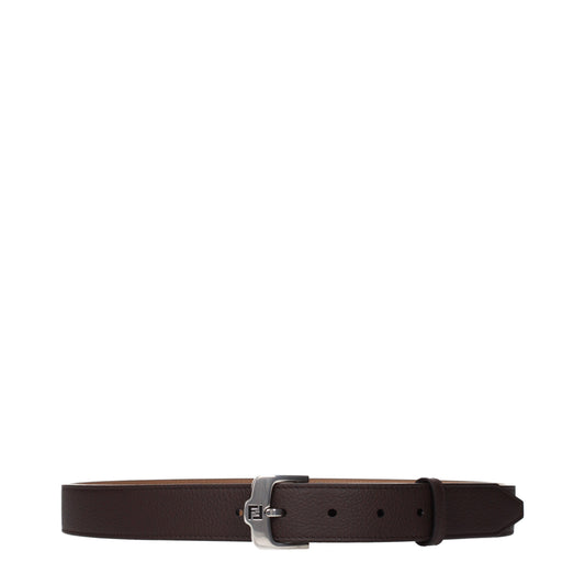 Fendi Belts Men Leather Brown/Chocolate