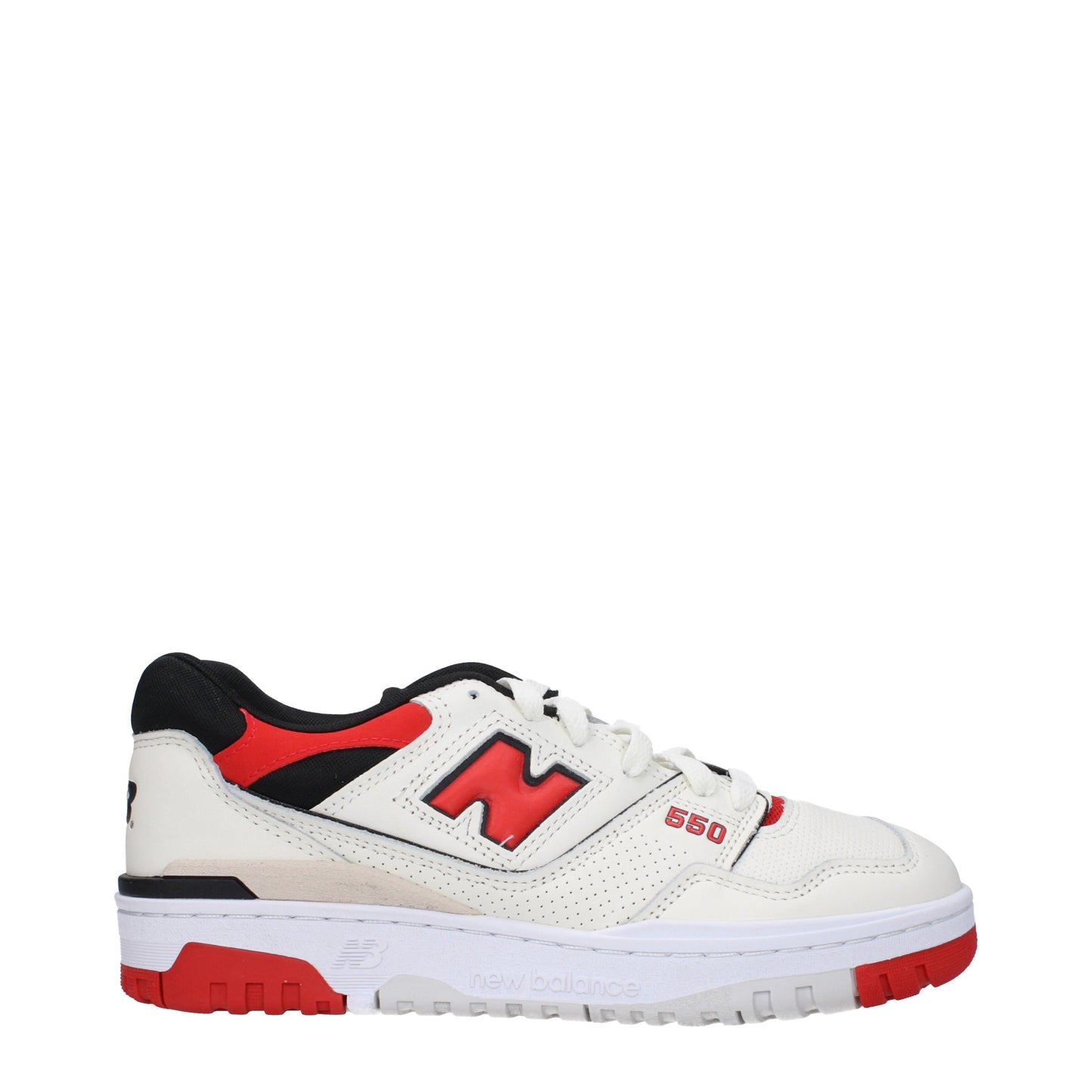 New Balance Men's Sneakers in Leather White/Red