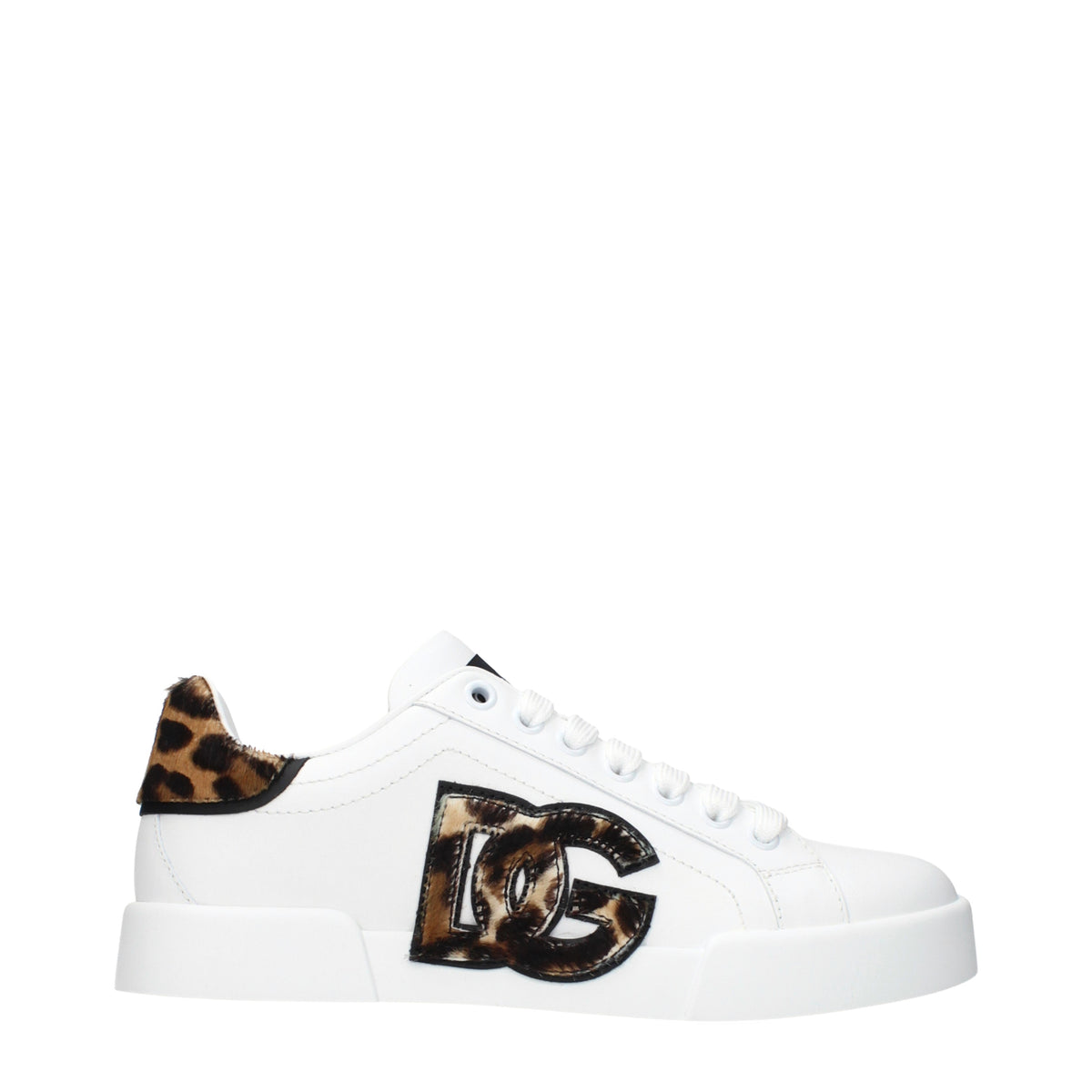 Dolce&Gabbana Sneakers Women Leather White/Leopard