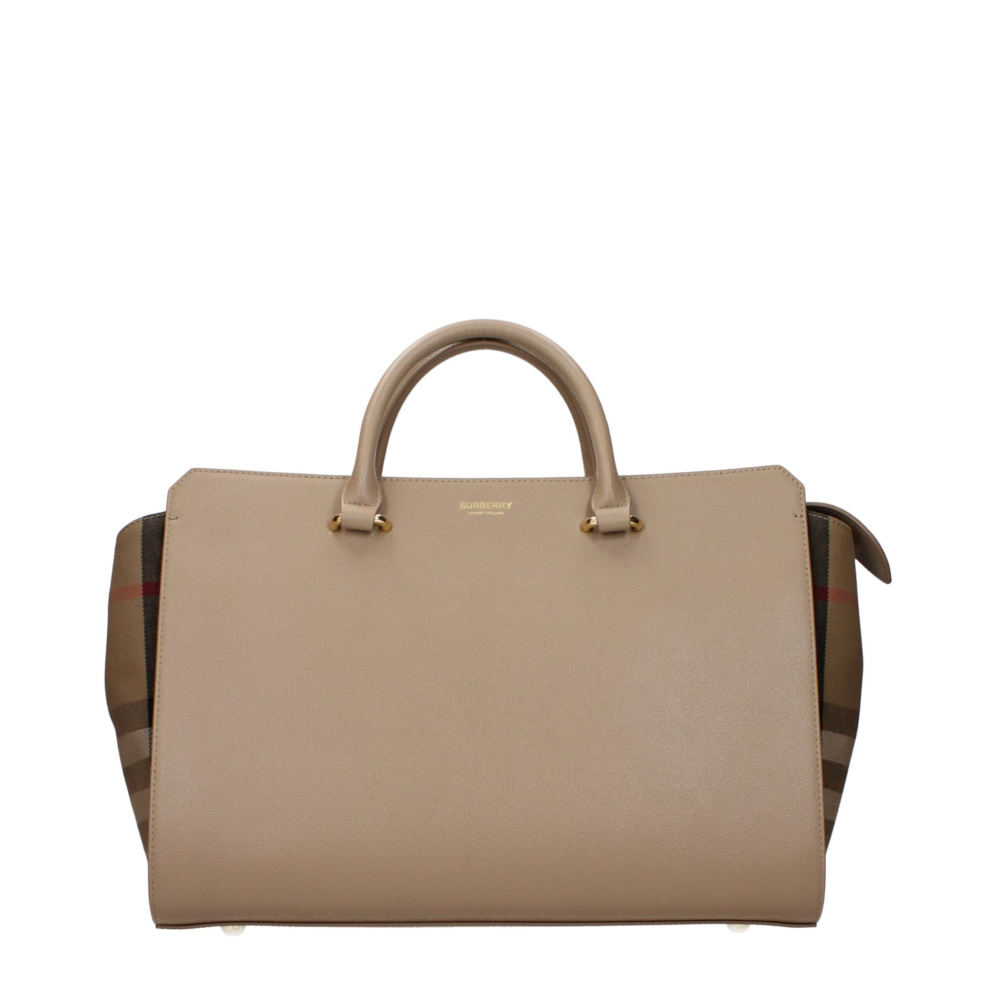 Burberry Handbags Women Leather Beige/Chestnut