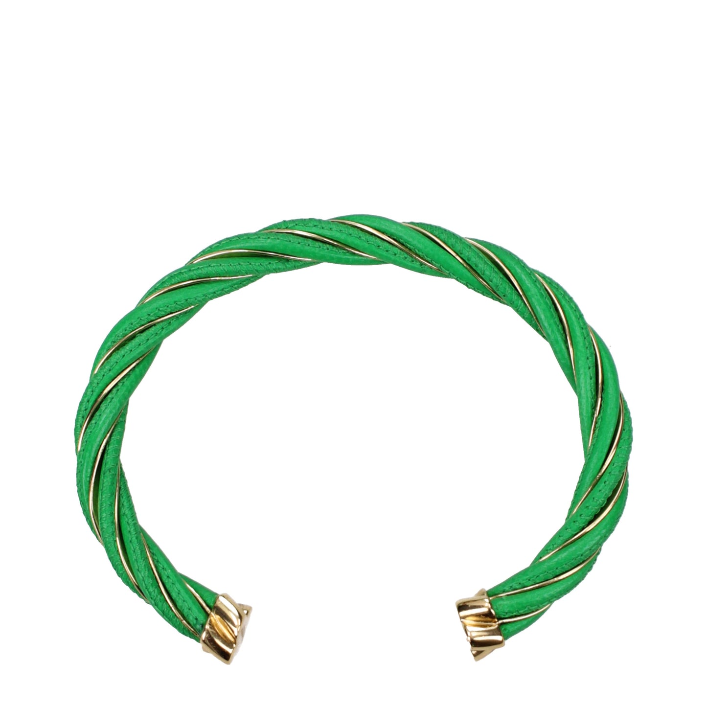 Bottega Veneta Bracelets Women Leather Green/Gold