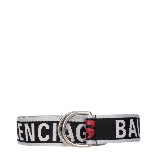 Balenciaga Belts Men Fabric  Black/Carmine