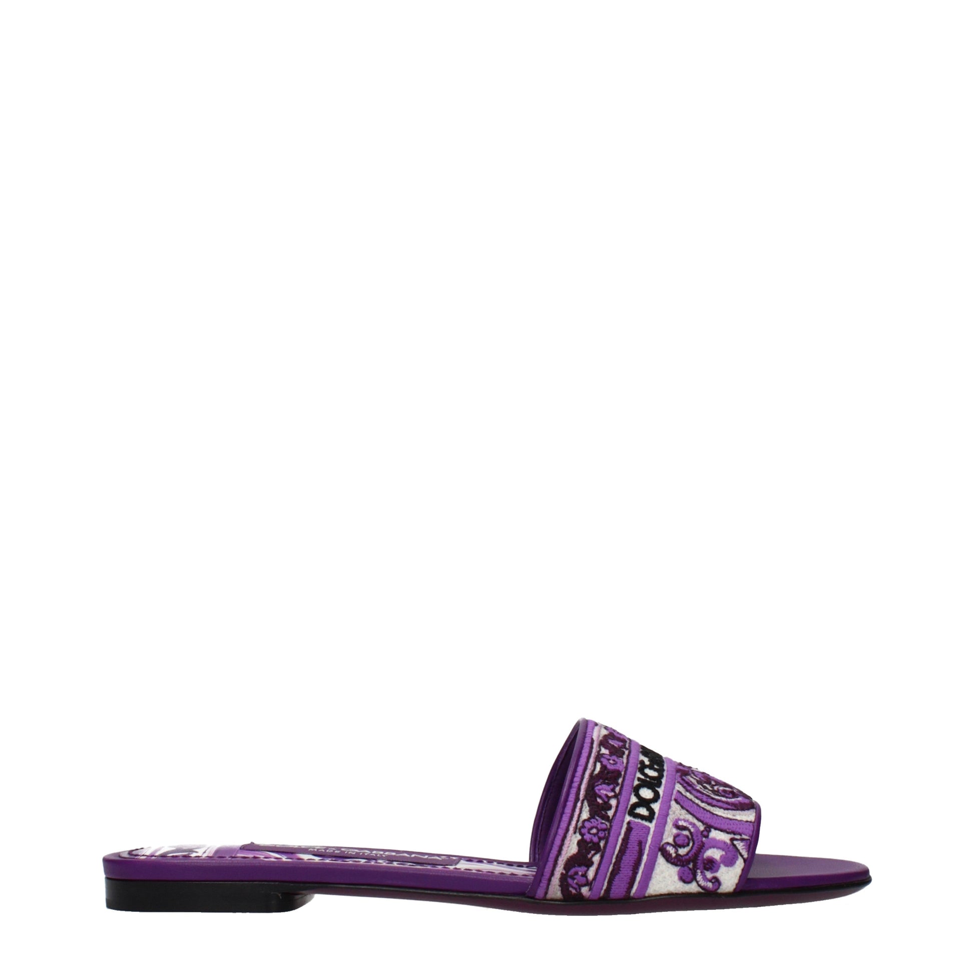 Dolce&Gabbana Slippers and Clogs Women Fabric  Violet