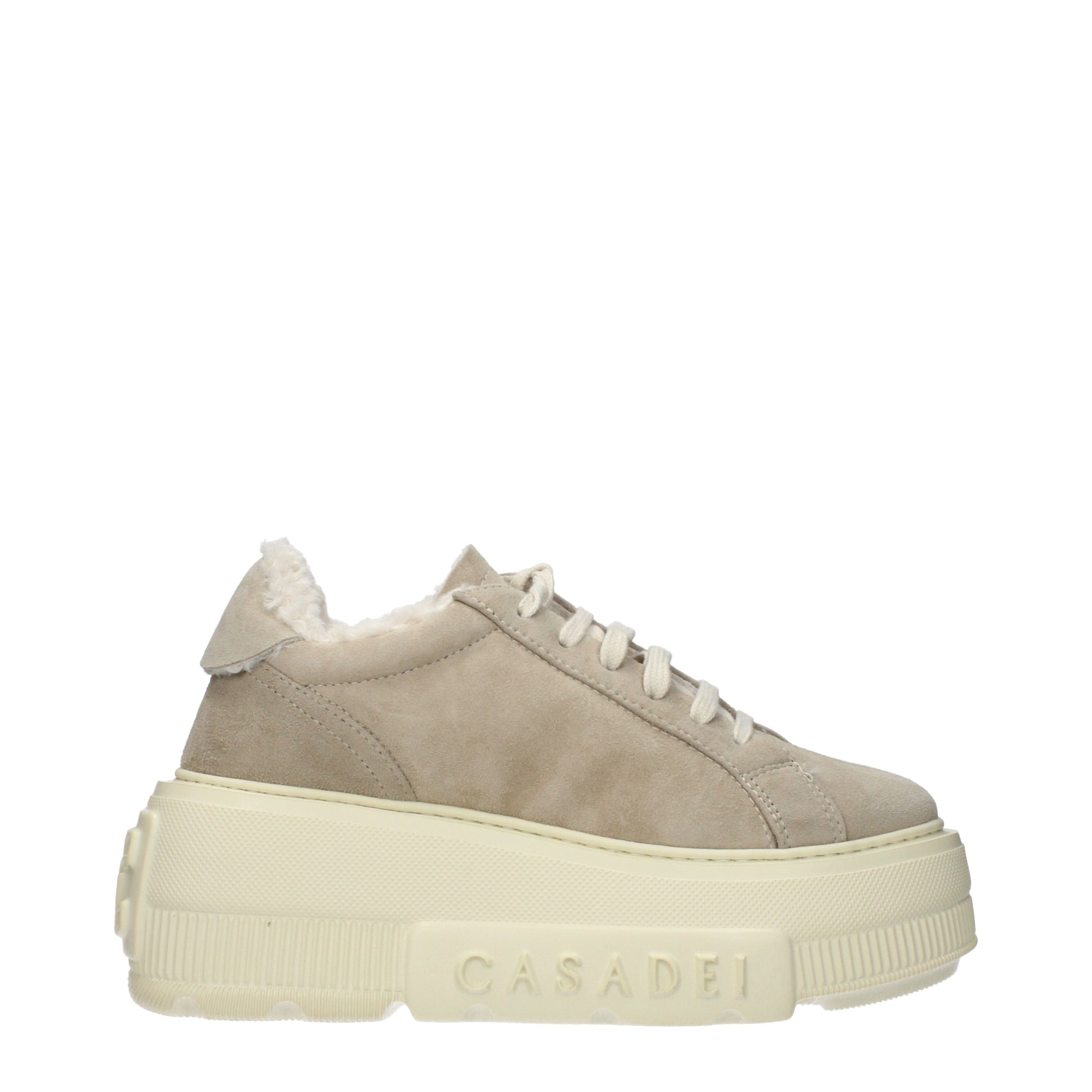 Casadei Sneakers Women Suede Beige