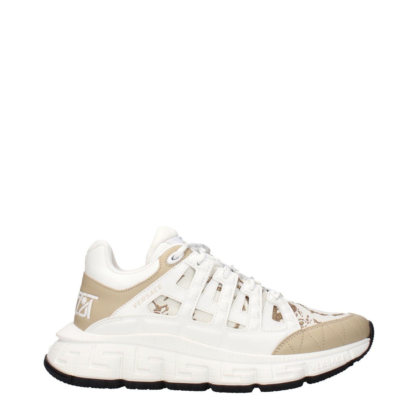 Versace Sneakers Men Fabric  White/Light Sand