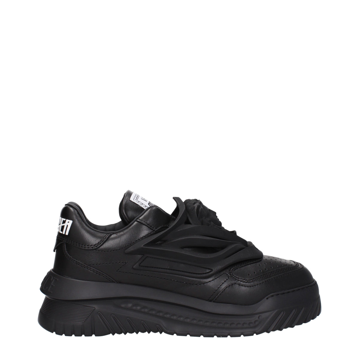 Versace Sneakers Men Leather Black