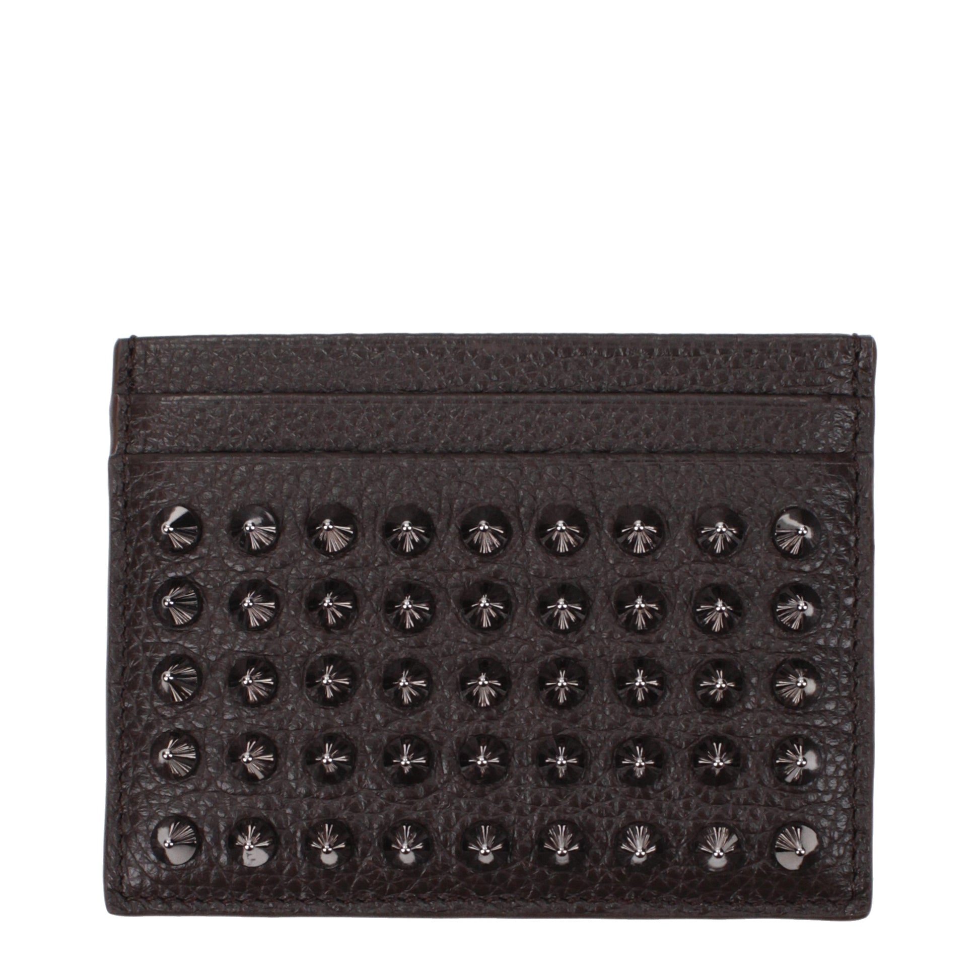 Louboutin Document Holders Men Leather Brown/Coffee