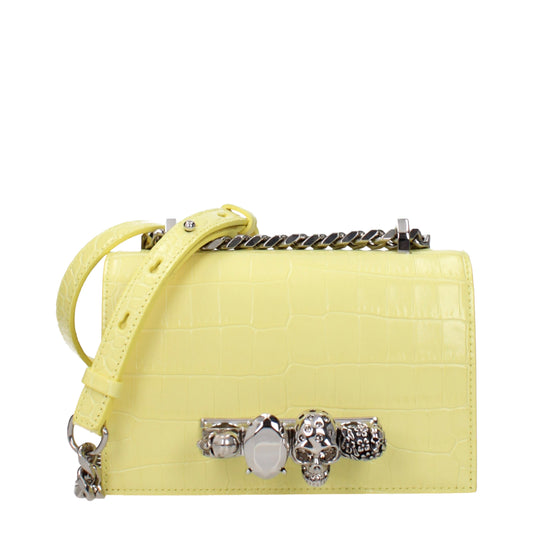 Alexander McQueen Crossbody Bags Women Leather Yellow/Pollen