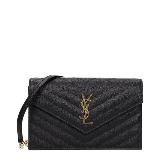 Saint Laurent Crossbody Bags Women Leather Black